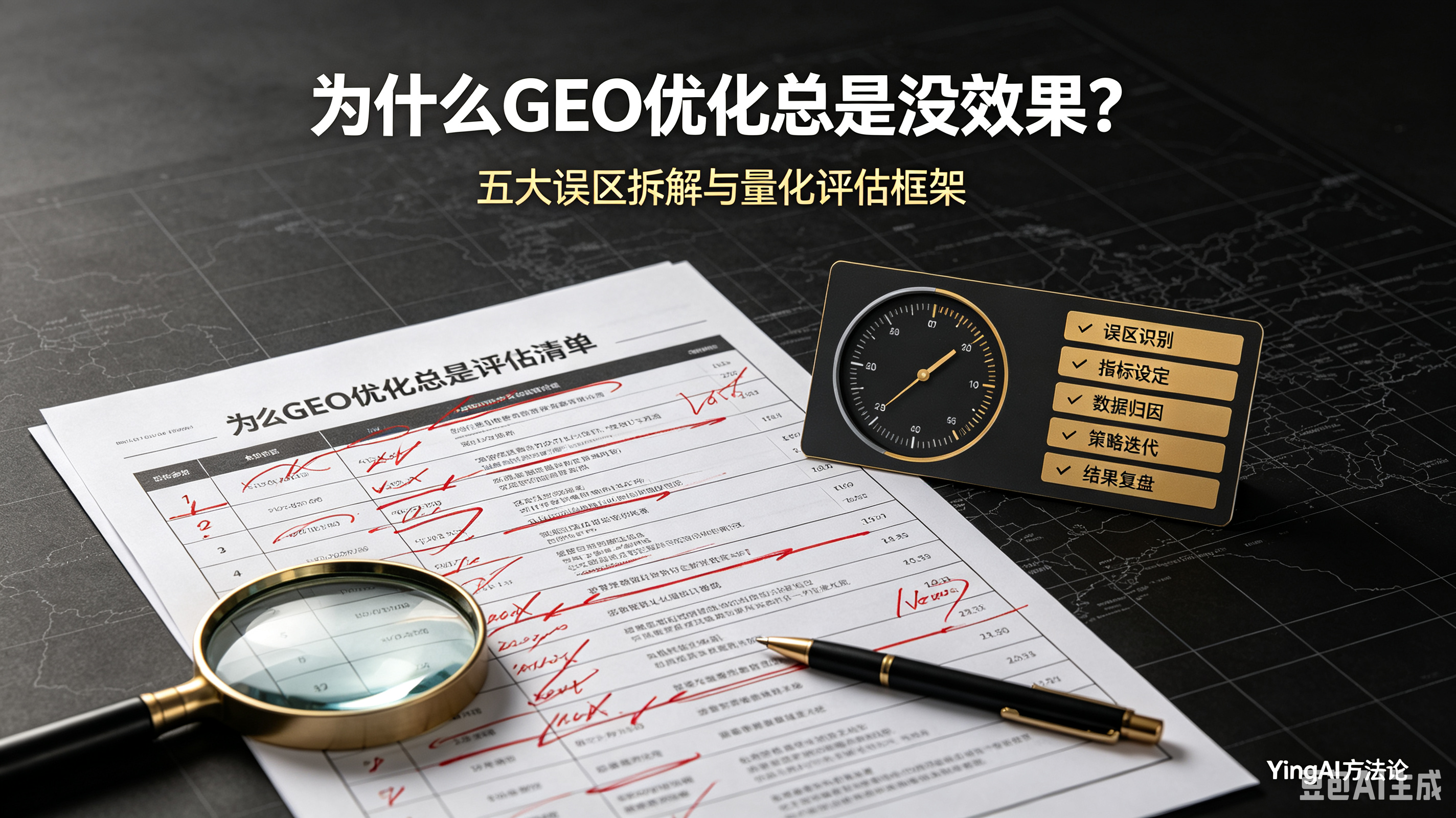 GEO优化总没效果？YingAI拆解五大误区与量化评估框架